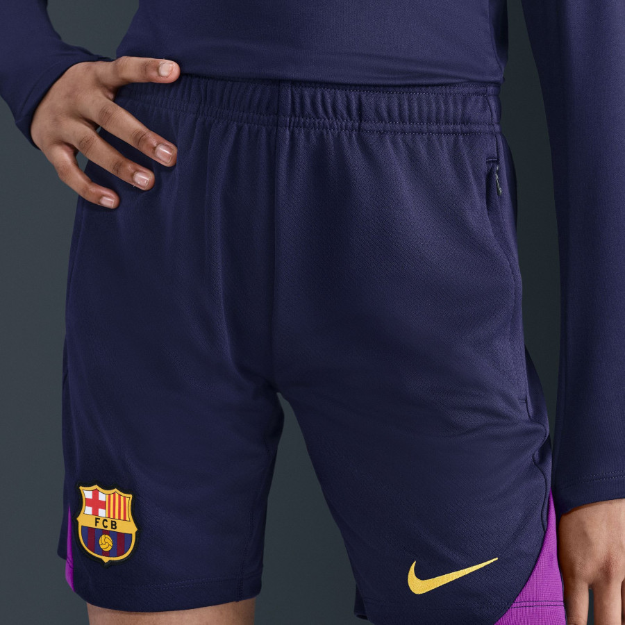 Short entraînement junior FC Barcelone Strike bleu
