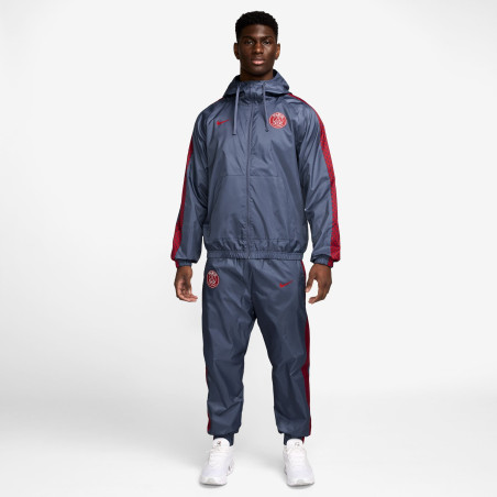Ensemble survêtement PSG woven bleu rouge