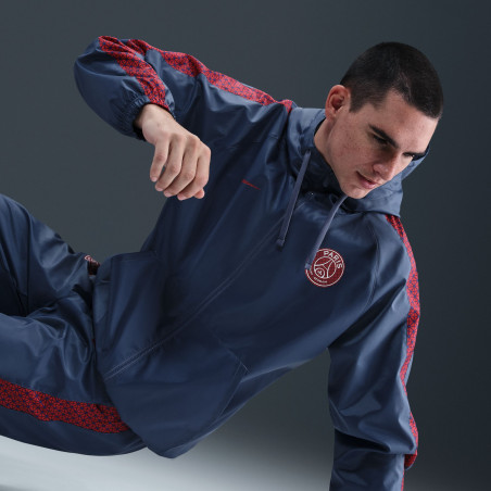 Ensemble survêtement PSG woven bleu rouge