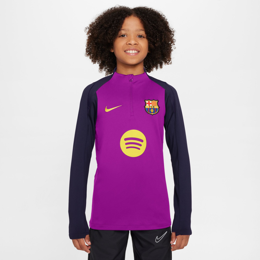 Sweat zippé junior FC Barcelone Strike violet