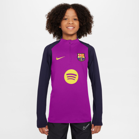 Sweat zippé junior FC Barcelone Strike violet