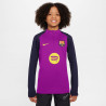 Sweat zippé junior FC Barcelone Strike violet