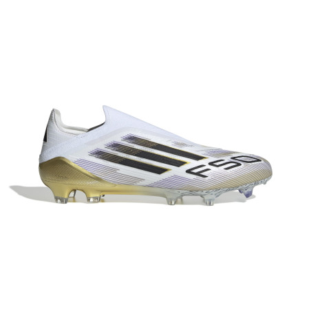 adidas F50 Elite Laceless FG blanc or