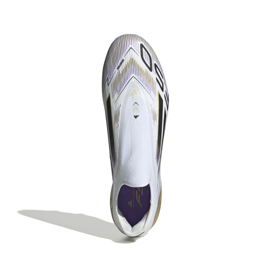 adidas F50 Elite Laceless FG blanc or