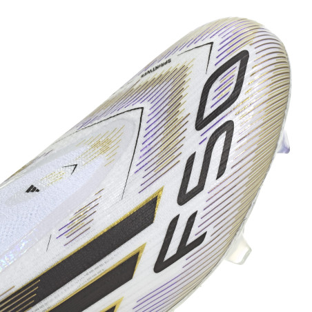 adidas F50 Elite Laceless FG blanc or