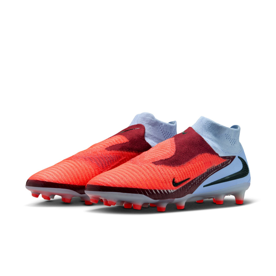 Nike Phantom 6 montante Elite AG-Pro gris rouge