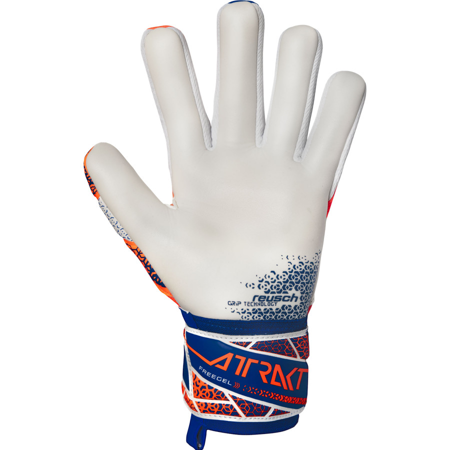 Gants gardien Reusch Attrakt Freegel Gold bleu orange