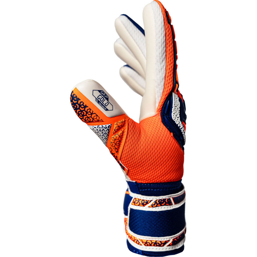 Gants gardien Reusch junior Attrakt Freegel Gold bleu orange