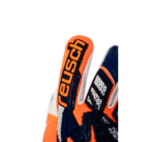 Gants gardien Reusch junior Attrakt Freegel Gold bleu orange