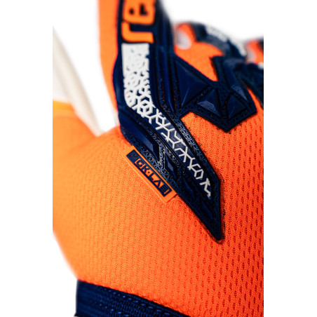 Gants gardien Reusch junior Attrakt Freegel Gold bleu orange