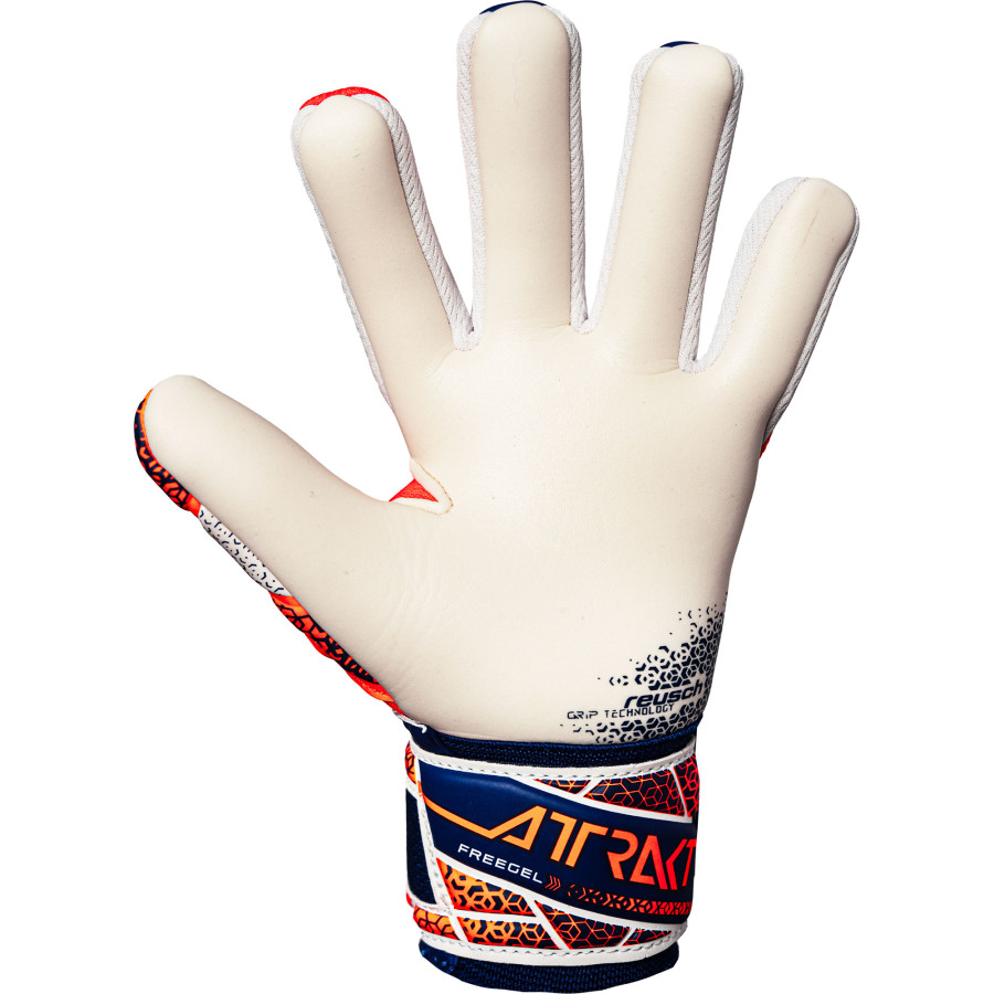 Gants gardien Reusch junior Attrakt Freegel Gold bleu orange