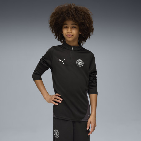 Sweat zippé junior Manchester City noir