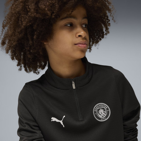 Sweat zippé junior Manchester City noir