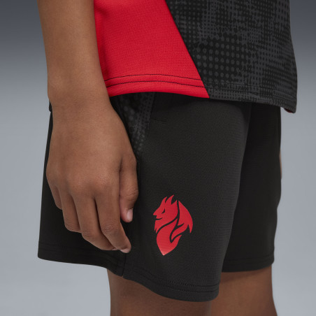Short entraînement junior Milan AC noir rouge