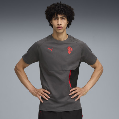 T-shirt Milan AC PUMATECH gris rouge