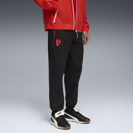 Pantalon survêtement Milan AC PUMATECH Woven noir rouge