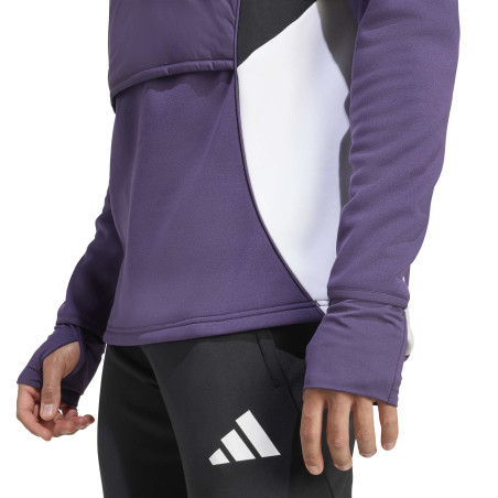 Sweat zippé à cagoule Manchester United violet