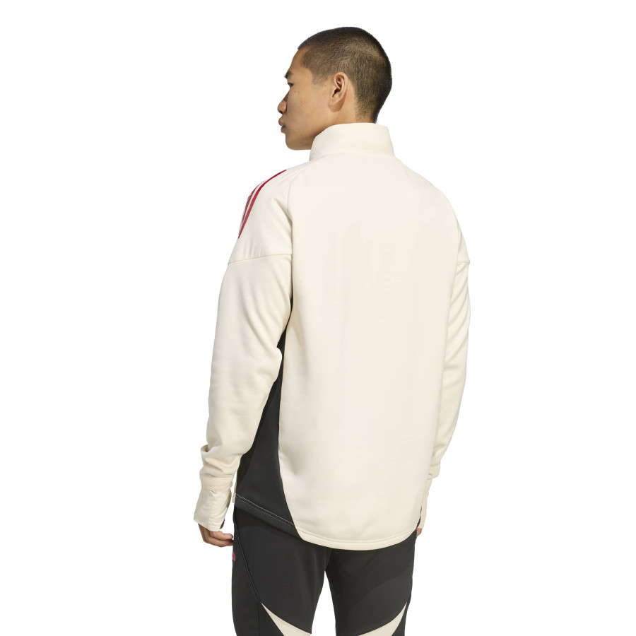 Sweat zippé Liverpool hiver blanc rouge
