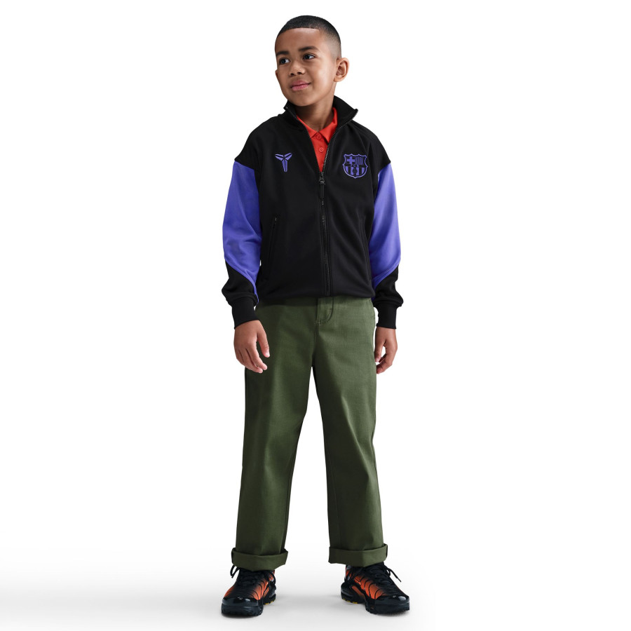 Veste survêtement junior FC Barcelone Anthem noir violet
