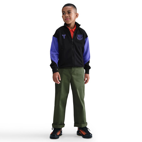 Veste survêtement junior FC Barcelone Anthem noir violet
