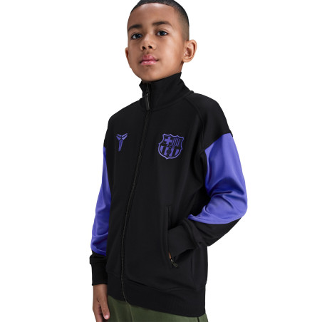 Veste survêtement junior FC Barcelone Anthem noir violet