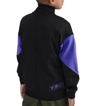 Veste survêtement junior FC Barcelone Anthem noir violet