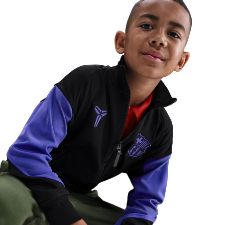 Veste survêtement junior FC Barcelone Anthem noir violet