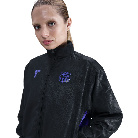 Veste survêtement Femme OneRelaxed FC Barcelone noir violet