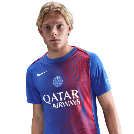 Maillot avant match PSG bleu rouge