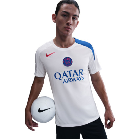 Maillot entraînement PSG Strike blanc bleu
