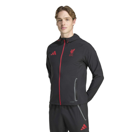Veste survêtement Liverpool Vis Tech noir rouge