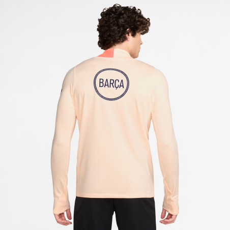 Sweat zippé FC Barcelone Strike orange