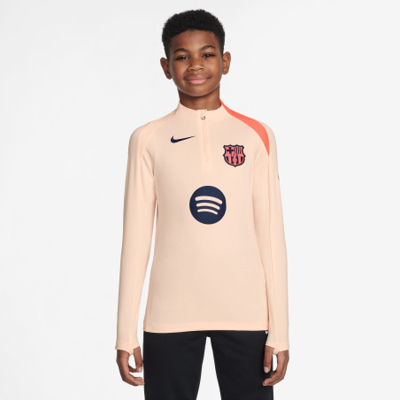 Sweat zippé junior FC Barcelone Strike orange
