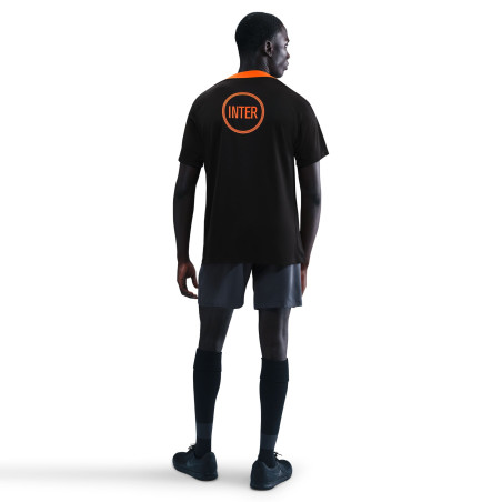 Maillot avant match Inter Milan noir orange