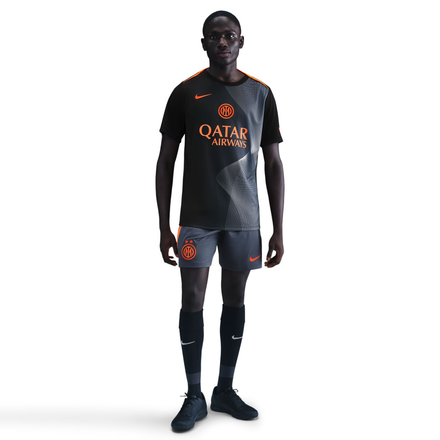 Maillot avant match Inter Milan noir orange