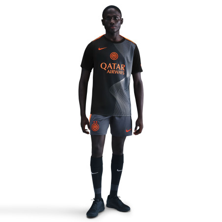 Maillot avant match Inter Milan noir orange