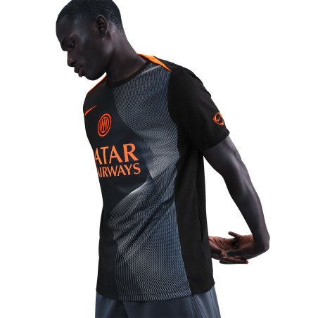 Maillot avant match Inter Milan noir orange