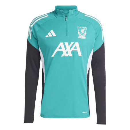 Sweat zippé Liverpool vert blanc