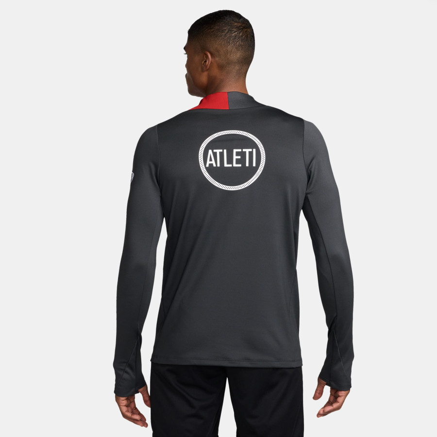 Sweat zippé Atlético Madrid Strike gris rouge
