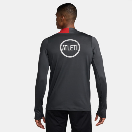 Sweat zippé Atlético Madrid Strike gris rouge