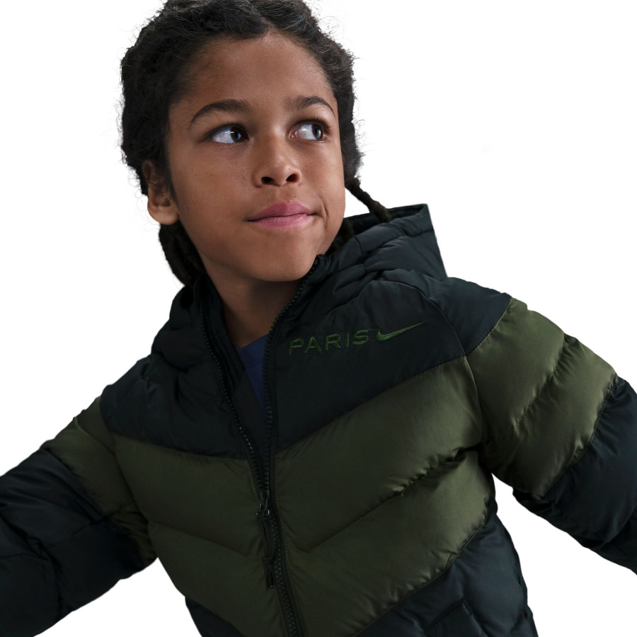 Doudoune junior PSG noir vert