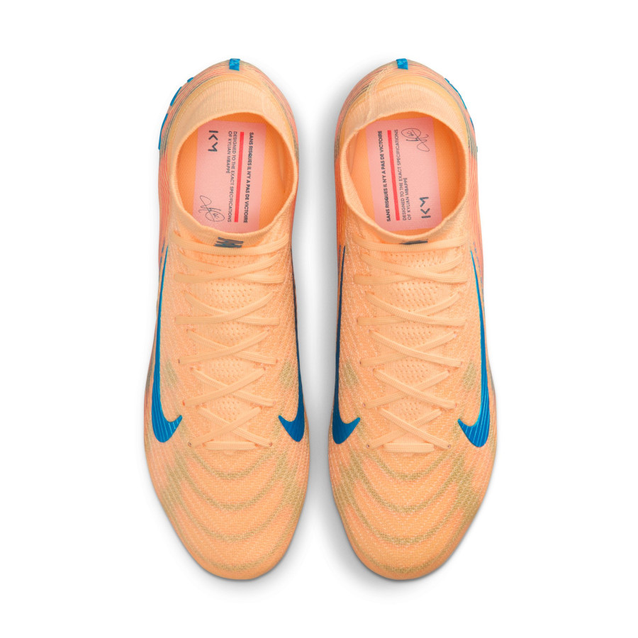 Nike Air Zoom Mercurial Superfly 10 Elite Mbappé FG orange bleu