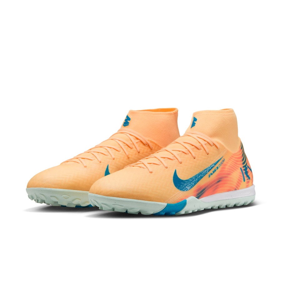 Nike Air Zoom Mercurial Superfly 10 Academy Mbappé Turf orange bleu