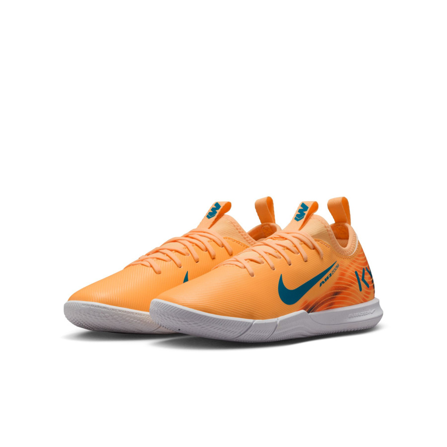 Nike Air Zoom Mercurial Vapor 16 Academy junior Mbappé Indoor orange bleu