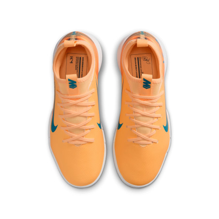 Nike Air Zoom Mercurial Vapor 16 Academy junior Mbappé Indoor orange bleu