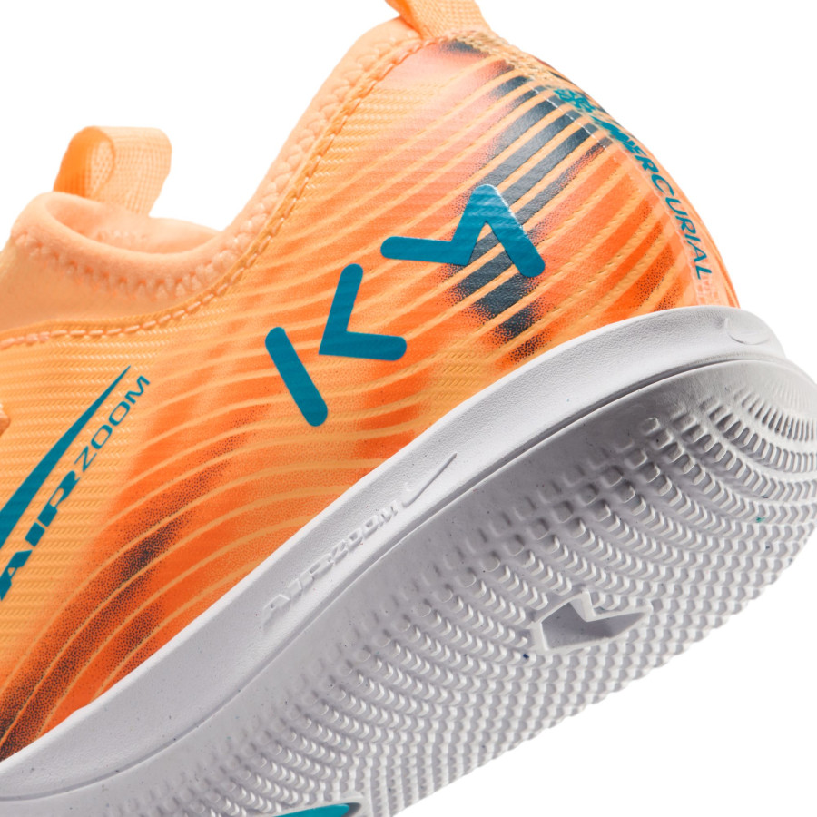 Nike Air Zoom Mercurial Vapor 16 Academy junior Mbappé Indoor orange bleu