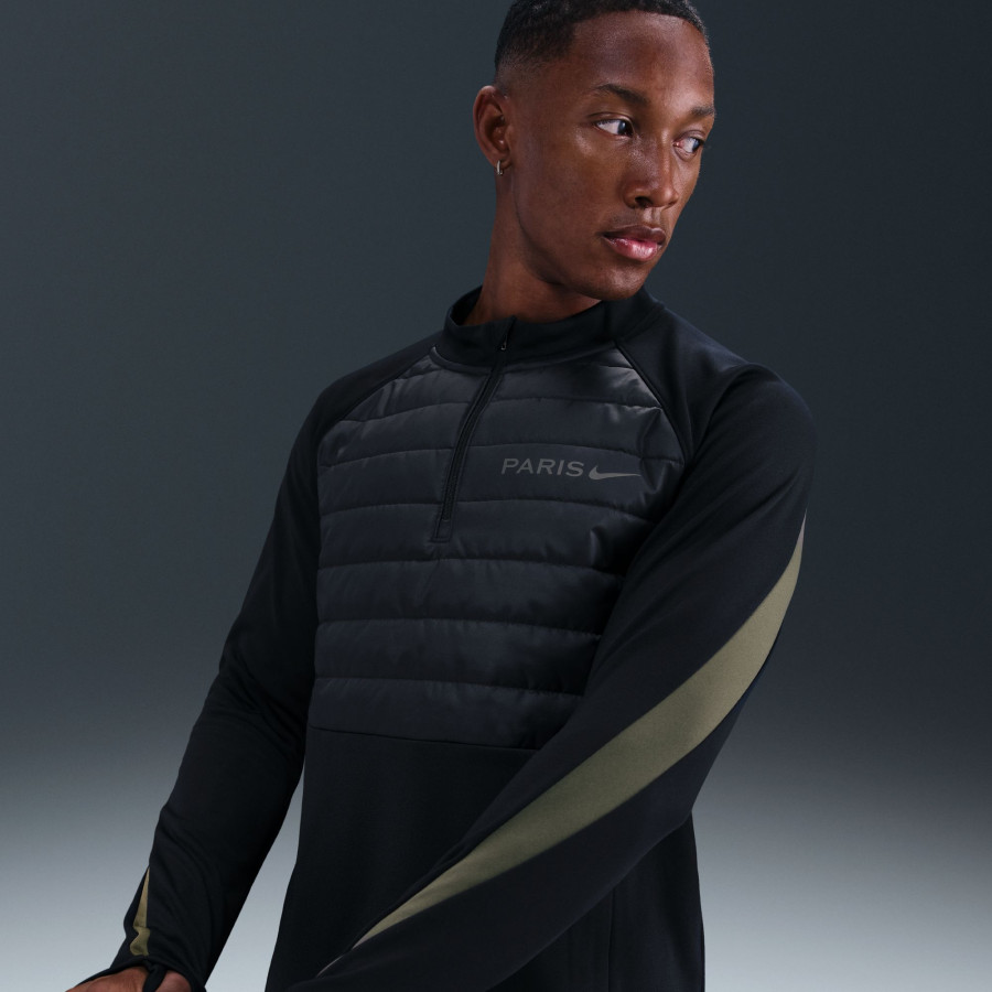Sweat zippé PSG Therma-Fit noir