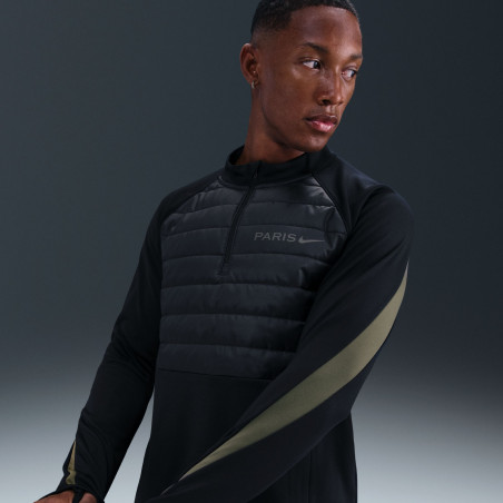 Sweat zippé PSG Therma-Fit noir