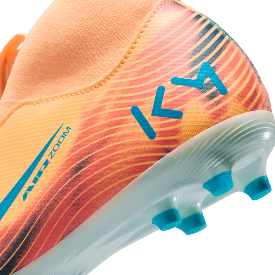 Nike Air Zoom Mercurial Superfly 10 Academy junior Mbappé FG/MG orange bleu
