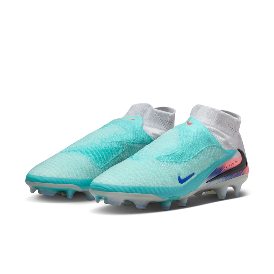 Nike Phantom 6 montante United 2 Elite FG bleu rose